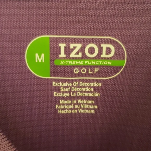 Purple Izod Golf Polo - Picture 4 of 6